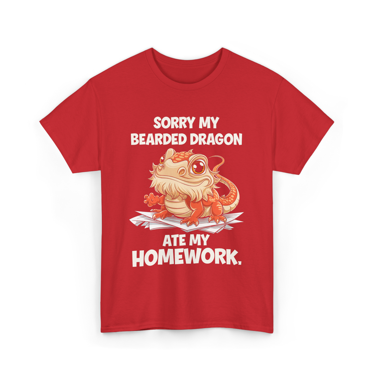 Sorry My Bearded Dragon Lizard T-Shirt - Red