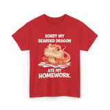 Sorry My Bearded Dragon Lizard T-Shirt - Red