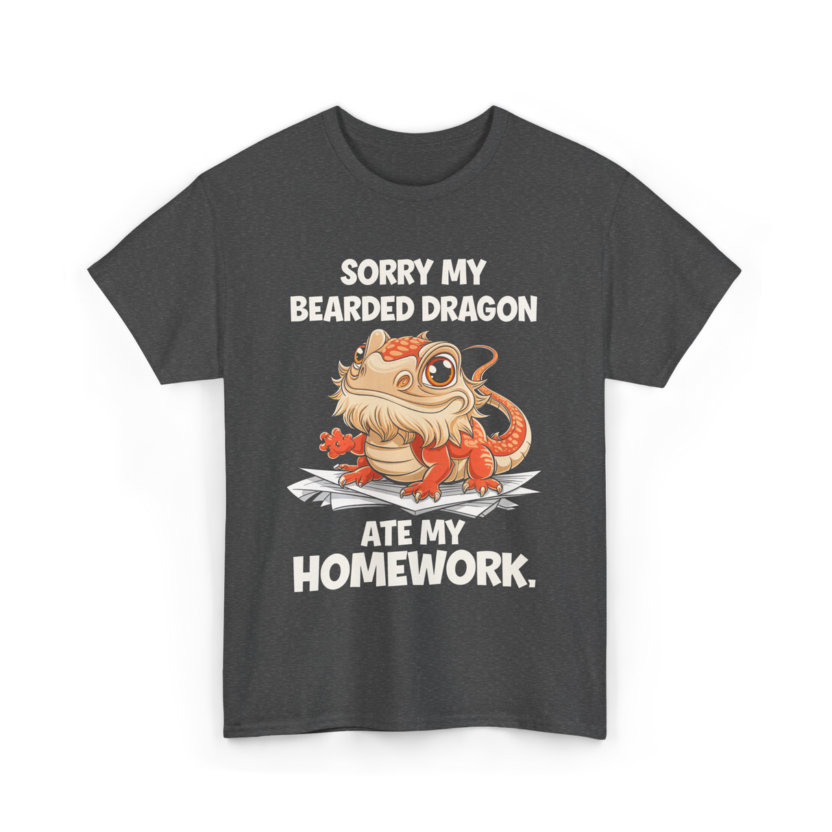 Sorry My Bearded Dragon Lizard T-Shirt - Dark Heather