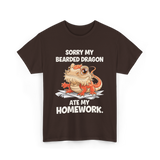 Sorry My Bearded Dragon Lizard T-Shirt - Dark Chocolate