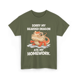 Sorry My Bearded Dragon Lizard T-Shirt - Military Green