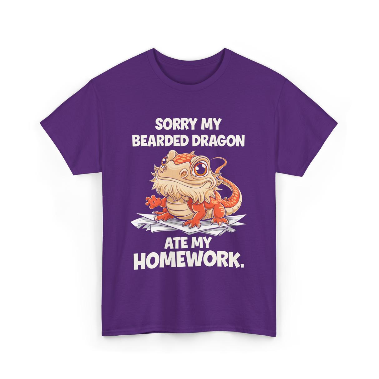 Sorry My Bearded Dragon Lizard T-Shirt - Purple