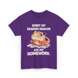 Sorry My Bearded Dragon Lizard T-Shirt - Purple