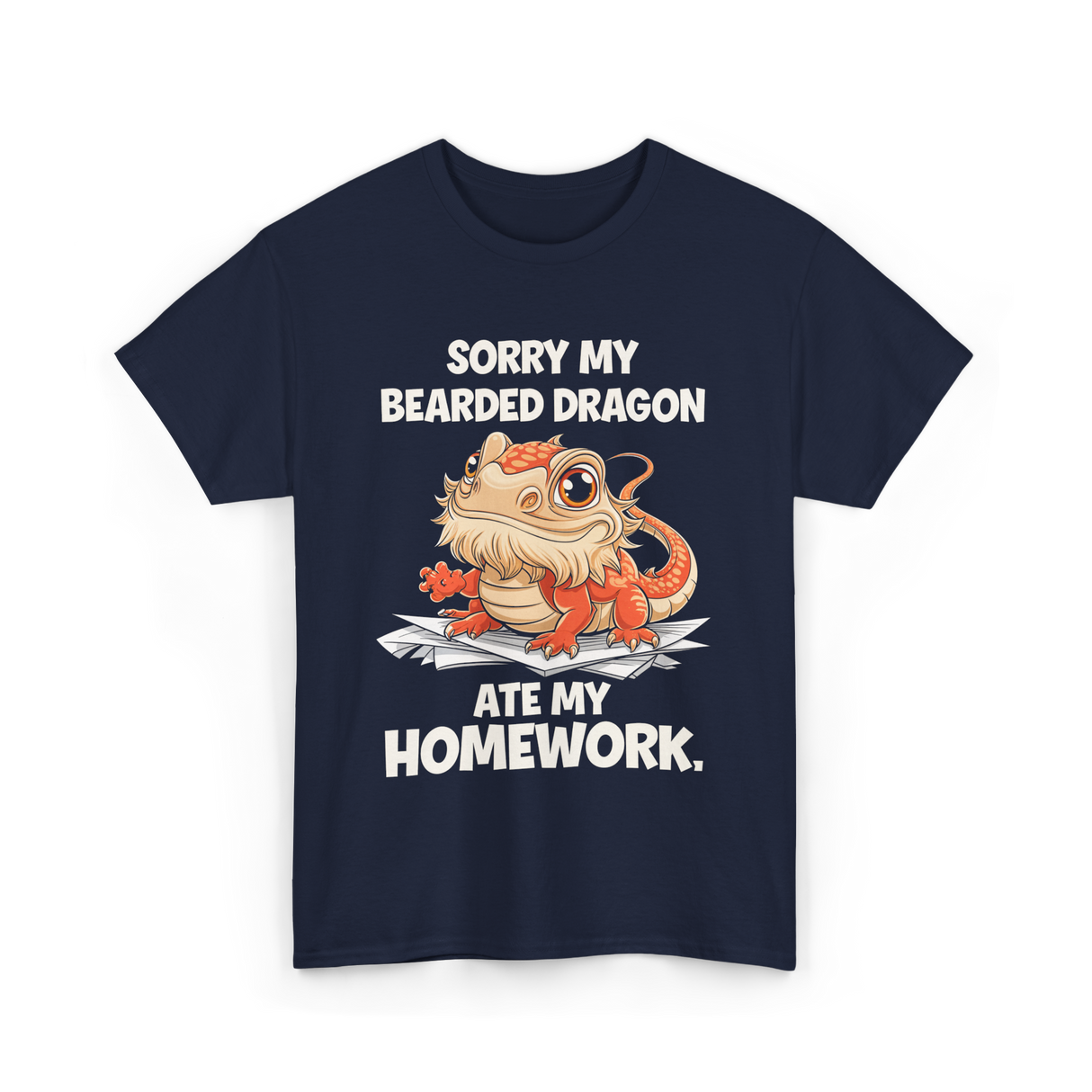 Sorry My Bearded Dragon Lizard T-Shirt - Navy