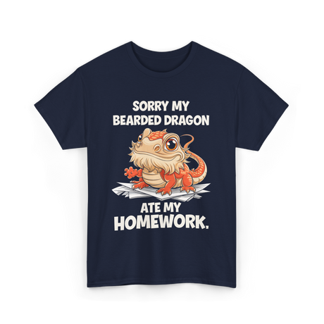 Sorry My Bearded Dragon Lizard T-Shirt - Navy