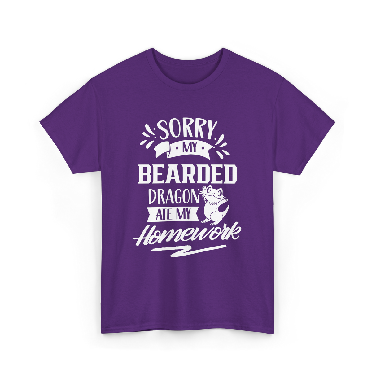 Sorry My Bearded Dragon Pet Reptile T-Shirt - Purple