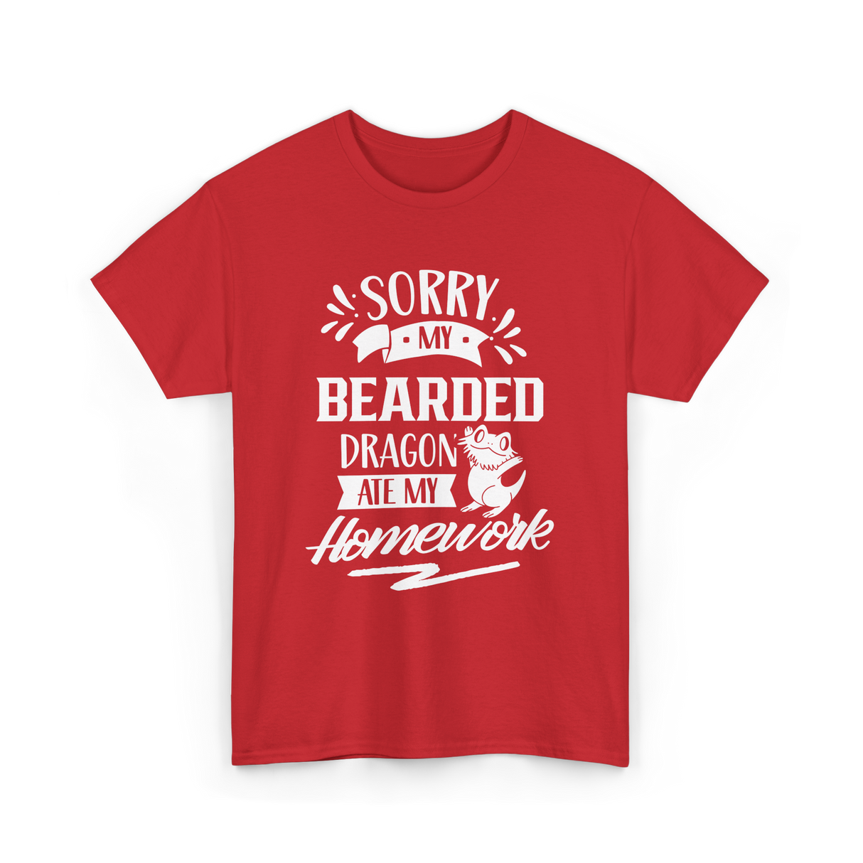 Sorry My Bearded Dragon Pet Reptile T-Shirt - Red