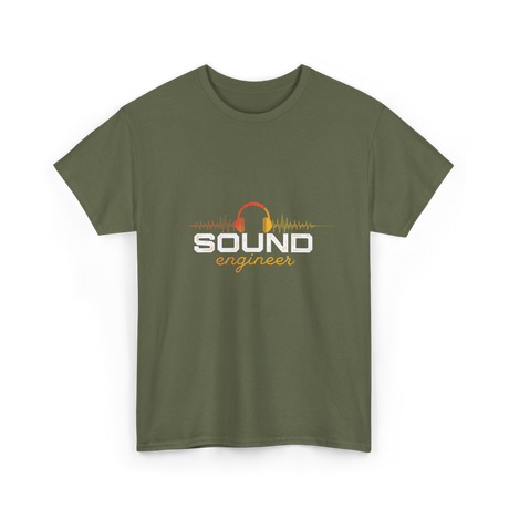 Sound Engineer Audio Music T-Shirt - Military Green