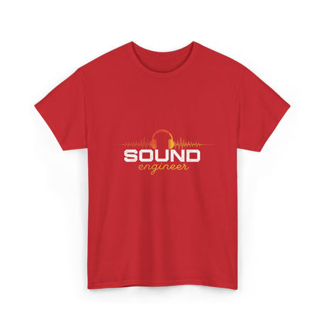 Sound Engineer Audio Music T-Shirt - Red