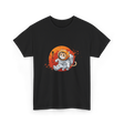 Space Cat Astronaut Kanji T-Shirt - Black