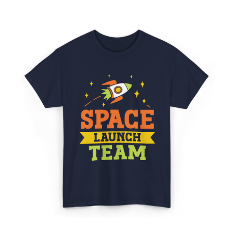 Space Launch Team Space Exploration T-Shirt - Navy