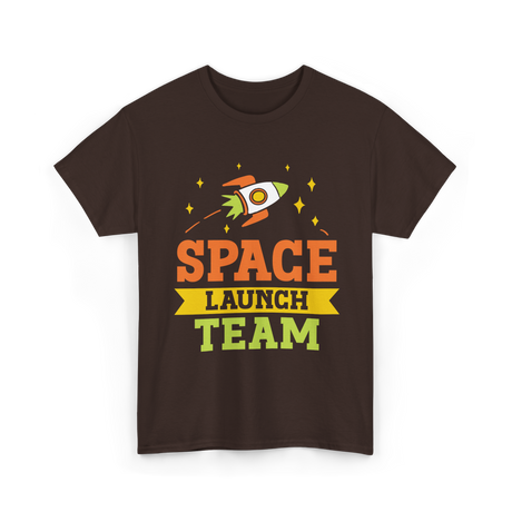 Space Launch Team Space Exploration T-Shirt - Dark Chocolate