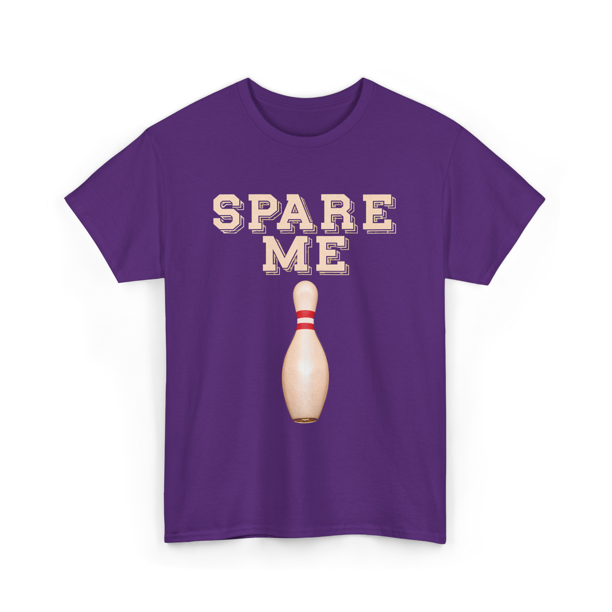 Spare Me Bowling Bowler T-Shirt - Purple