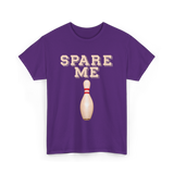 Spare Me Bowling Bowler T-Shirt - Purple