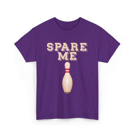 Spare Me Bowling Bowler T-Shirt - Purple