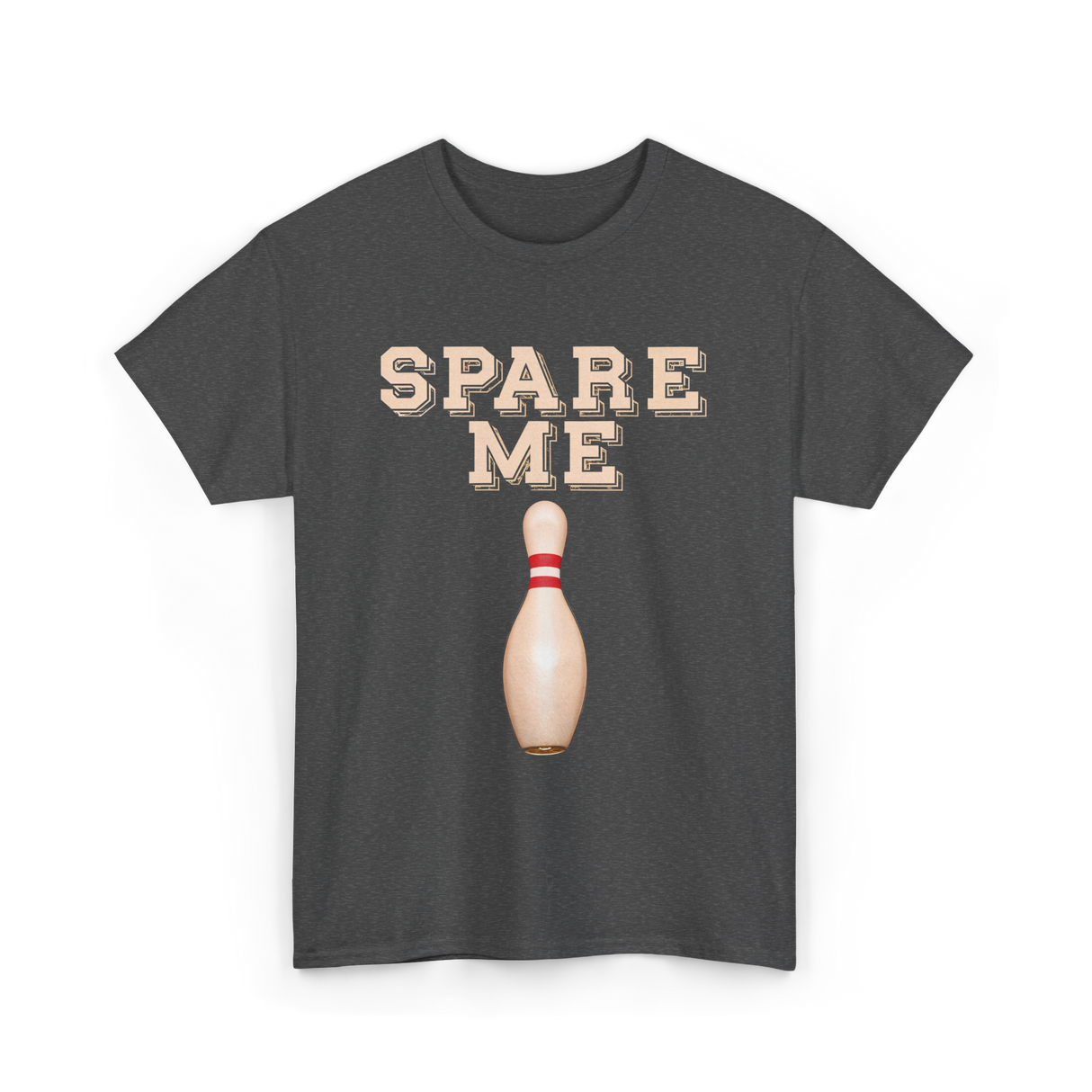 Spare Me Bowling Bowler T-Shirt - Dark Heather