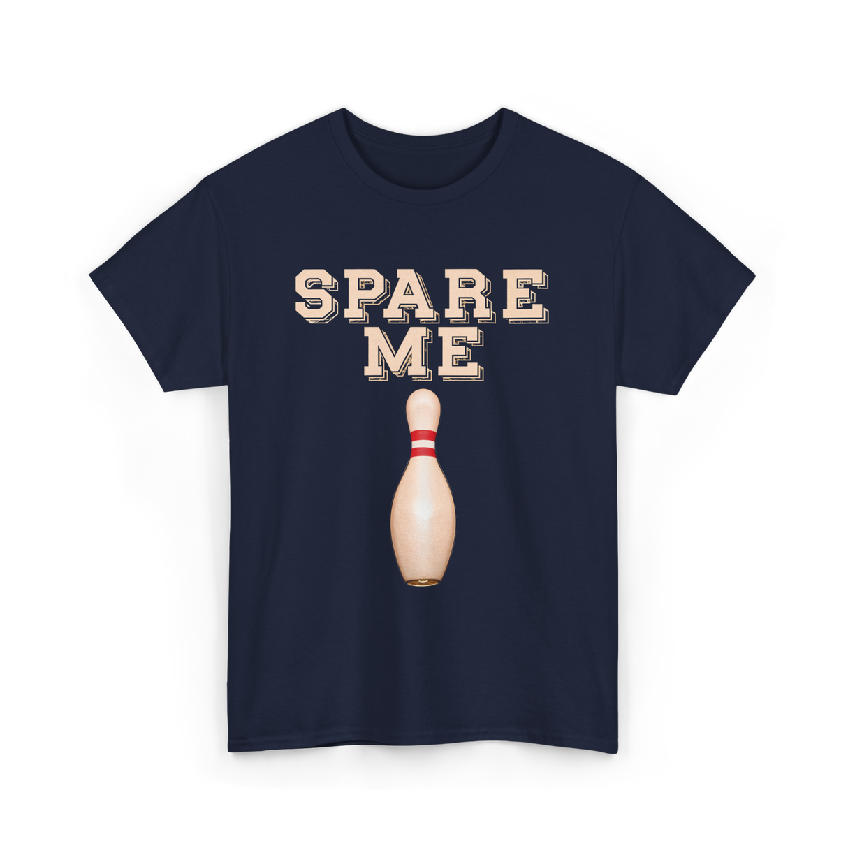 Spare Me Bowling Bowler T-Shirt - Navy