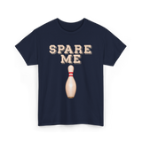 Spare Me Bowling Bowler T-Shirt - Navy