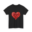 Sparkling Heart Love T-Shirt - Black