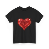 Sparkling Heart Love T-Shirt - Black