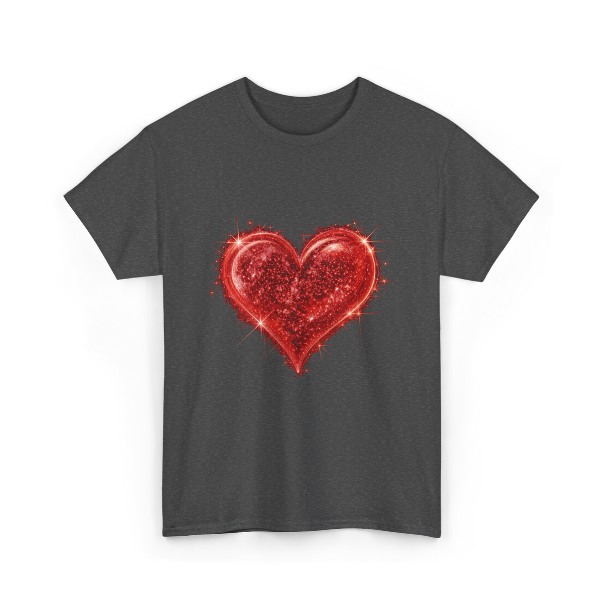 Sparkling Heart Love T-Shirt - Dark Heather