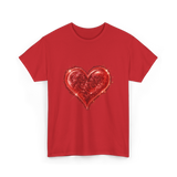 Sparkling Heart Love T-Shirt - Red