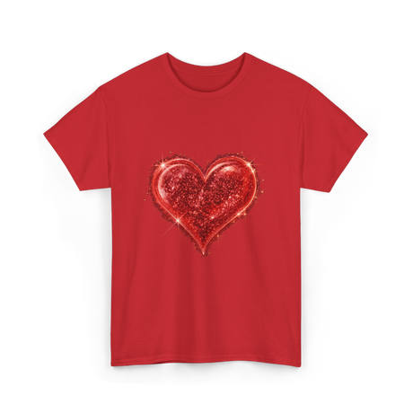 Sparkling Heart Love T-Shirt - Red