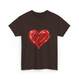 Sparkling Heart Love T-Shirt - Dark Chocolate