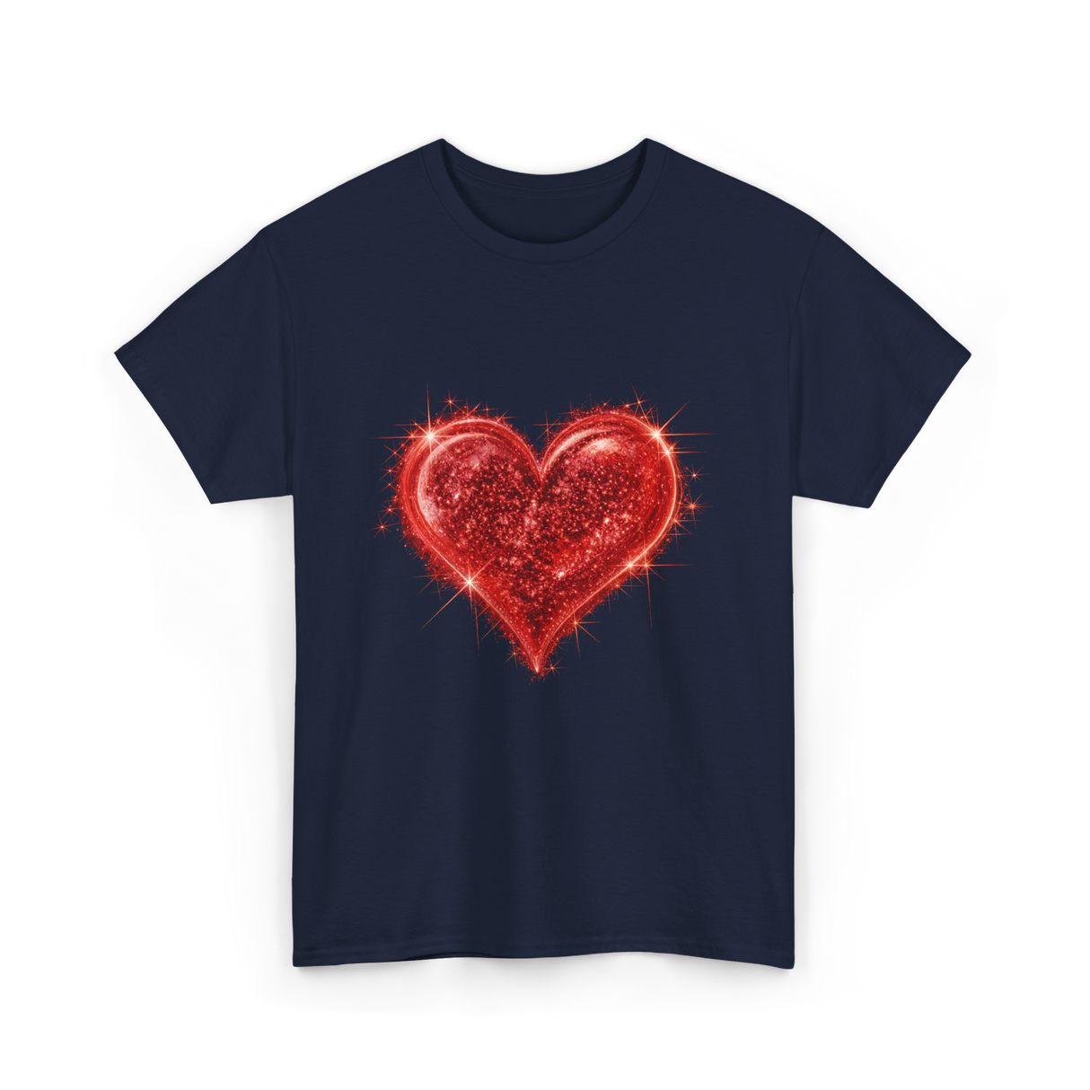 Sparkling Heart Love T-Shirt - Navy