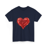 Sparkling Heart Love T-Shirt - Navy