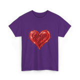 Sparkling Heart Love T-Shirt - Purple