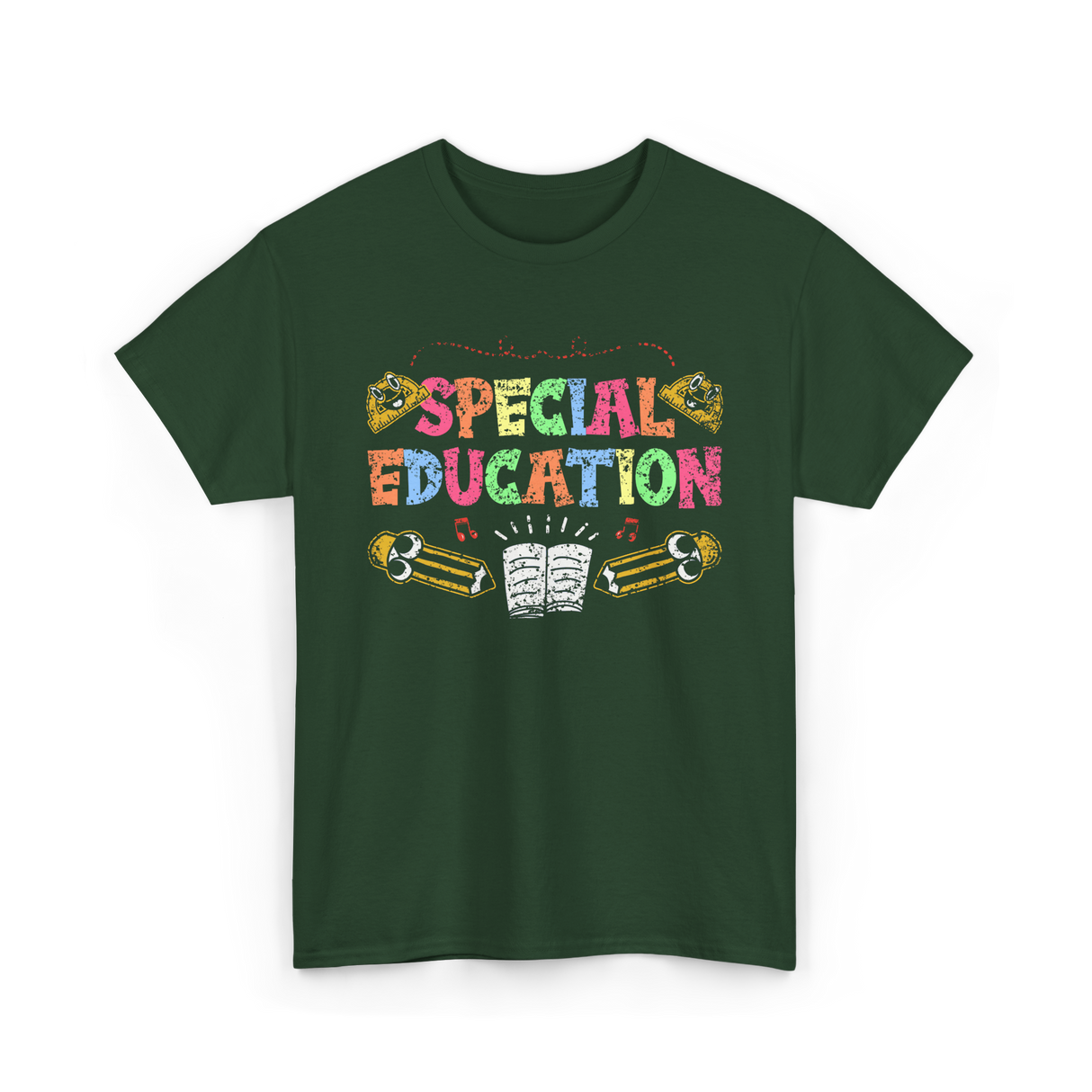 Special Education Awareness Education T-Shirt - Forest Green