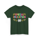 Special Education Awareness Education T-Shirt - Forest Green