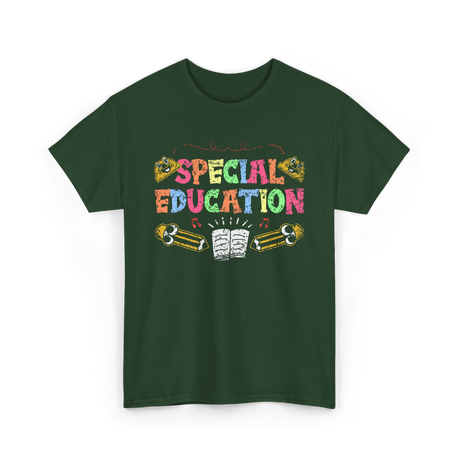 Special Education Awareness Education T-Shirt - Forest Green