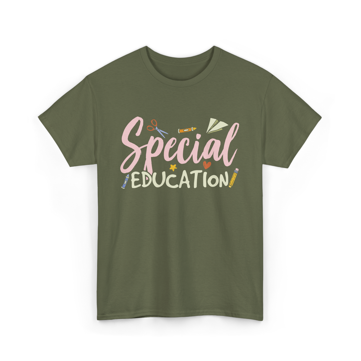 Special Education Education Teacher T-Shirt - Military Green