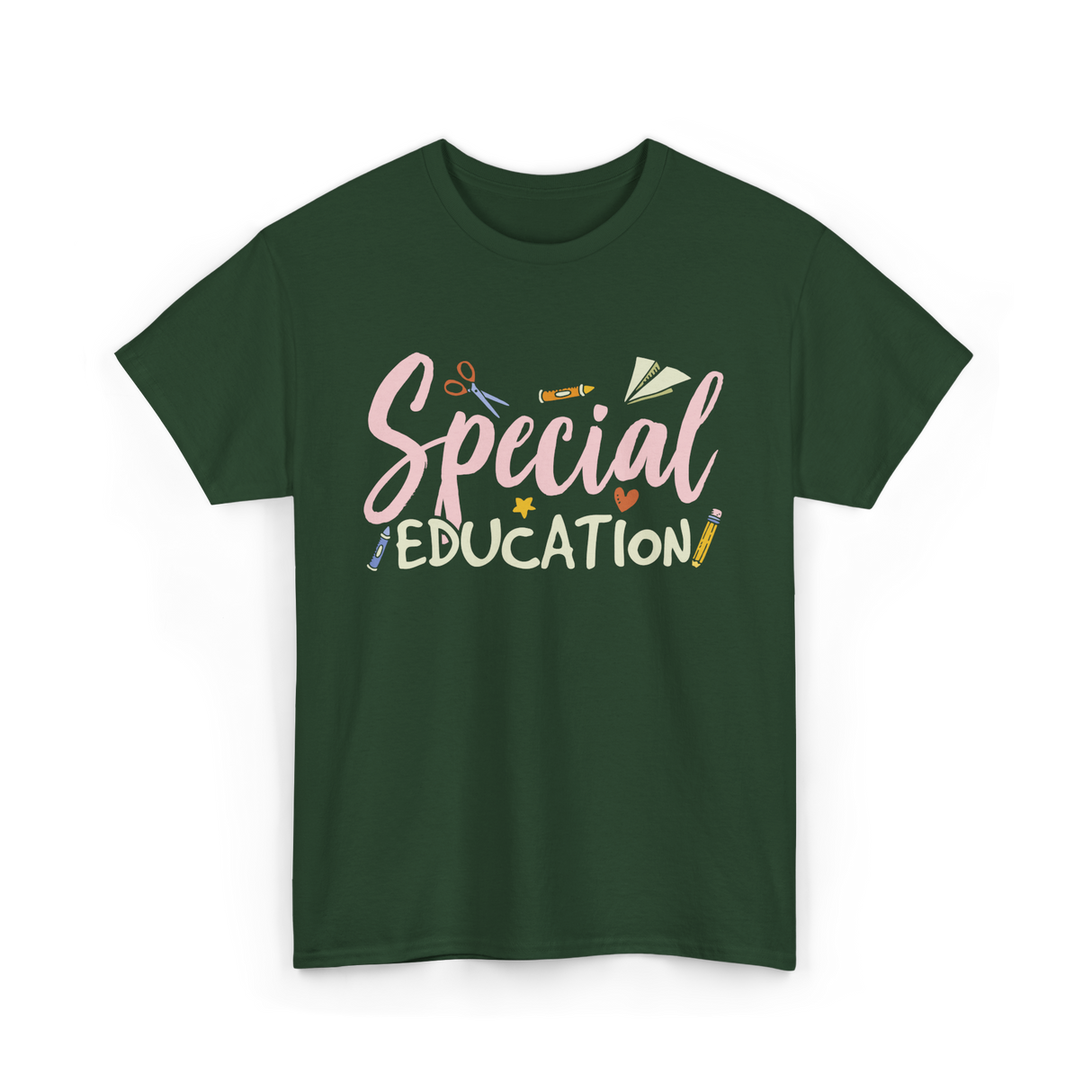 Special Education Education Teacher T-Shirt - Forest Green