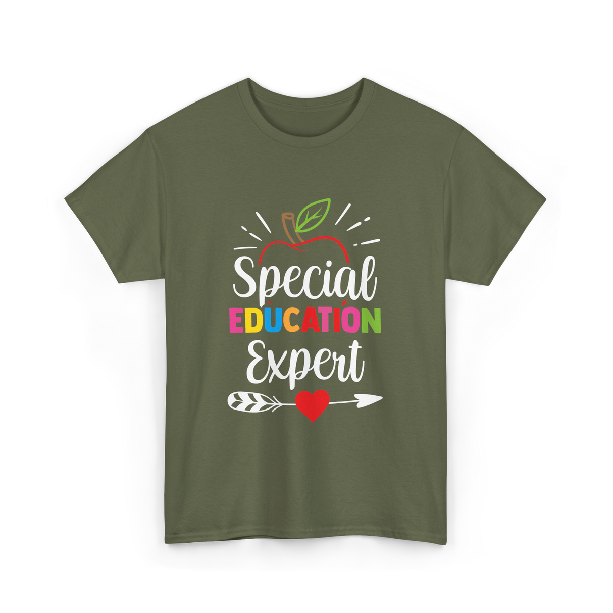 Special Education Expert Teacher Awareness T-Shirt - Military Green