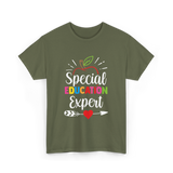 Special Education Expert Teacher Awareness T-Shirt - Military Green