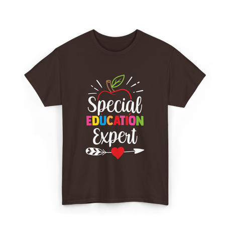 Special Education Expert Teacher Awareness T-Shirt - Dark Chocolate