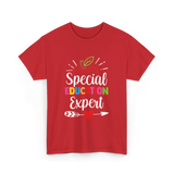 Special Education Expert Teacher Awareness T-Shirt - Red