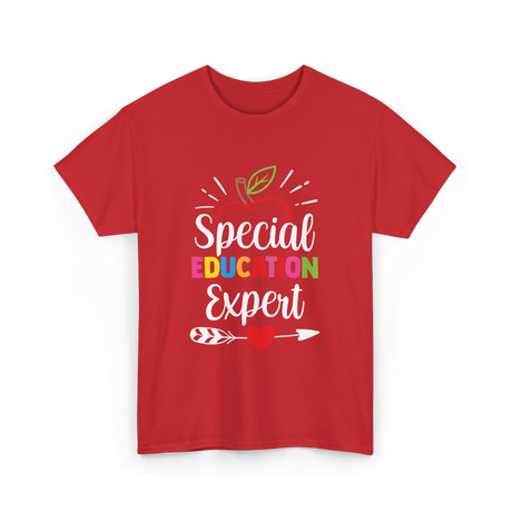 Special Education Expert Teacher Awareness T-Shirt - Red