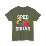 SPED Squad Special Education Teacher T-Shirt - Military Green