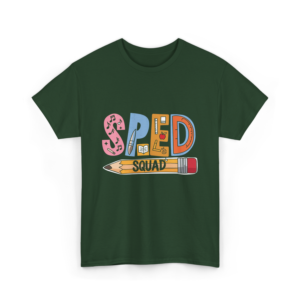 SPED Squad Special Education Teacher T-Shirt - Forest Green