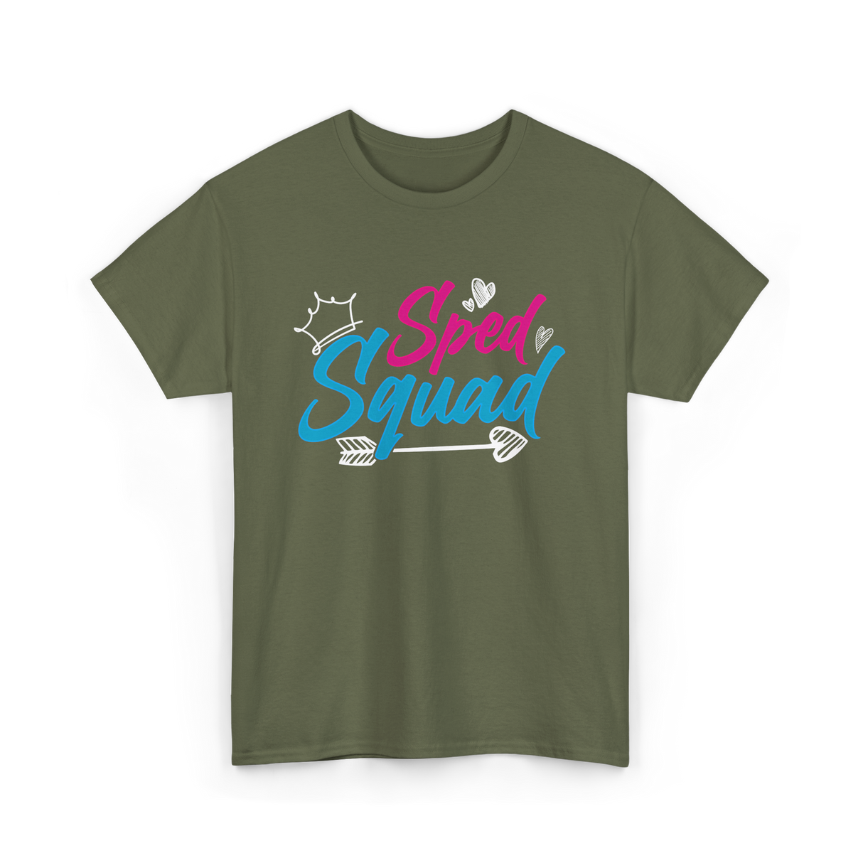 Sped Squad Special Education Teacher T-Shirt - Military Green