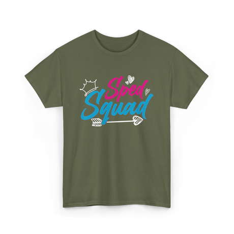 Sped Squad Special Education Teacher T-Shirt - Military Green