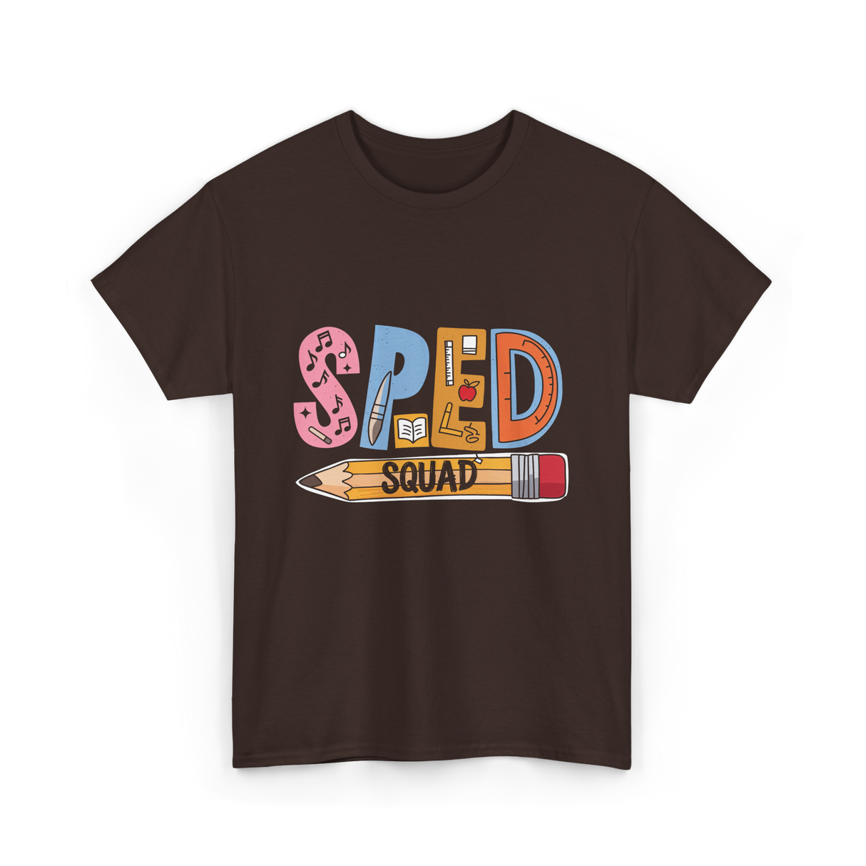 SPED Squad Special Education Teacher T-Shirt - Dark Chocolate