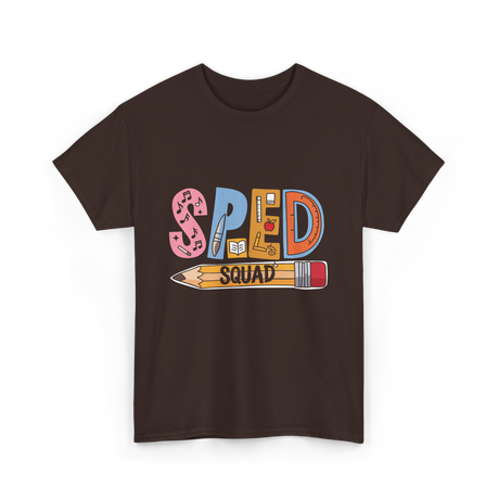 SPED Squad Special Education Teacher T-Shirt - Dark Chocolate