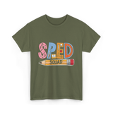 SPED Squad Special Education Teacher T-Shirt - Military Green