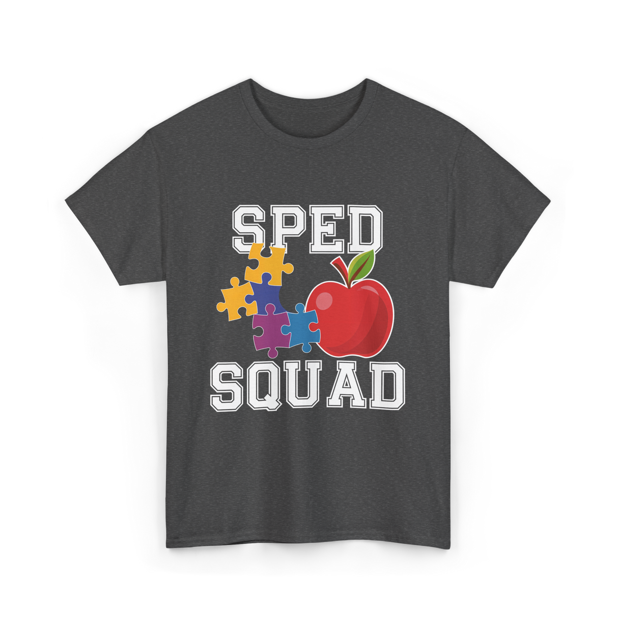 SPED Squad Special Education Teacher T-Shirt - Dark Heather