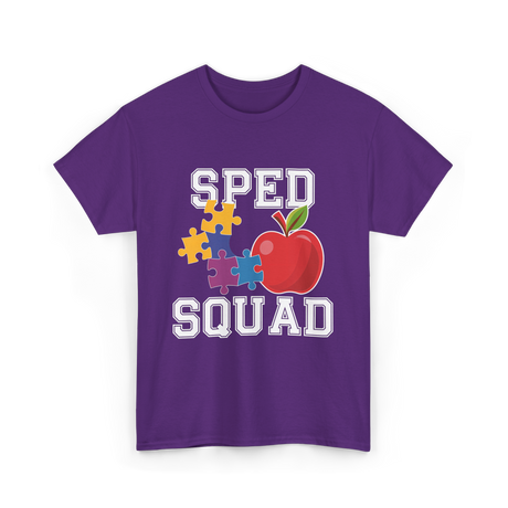 SPED Squad Special Education Teacher T-Shirt - Purple